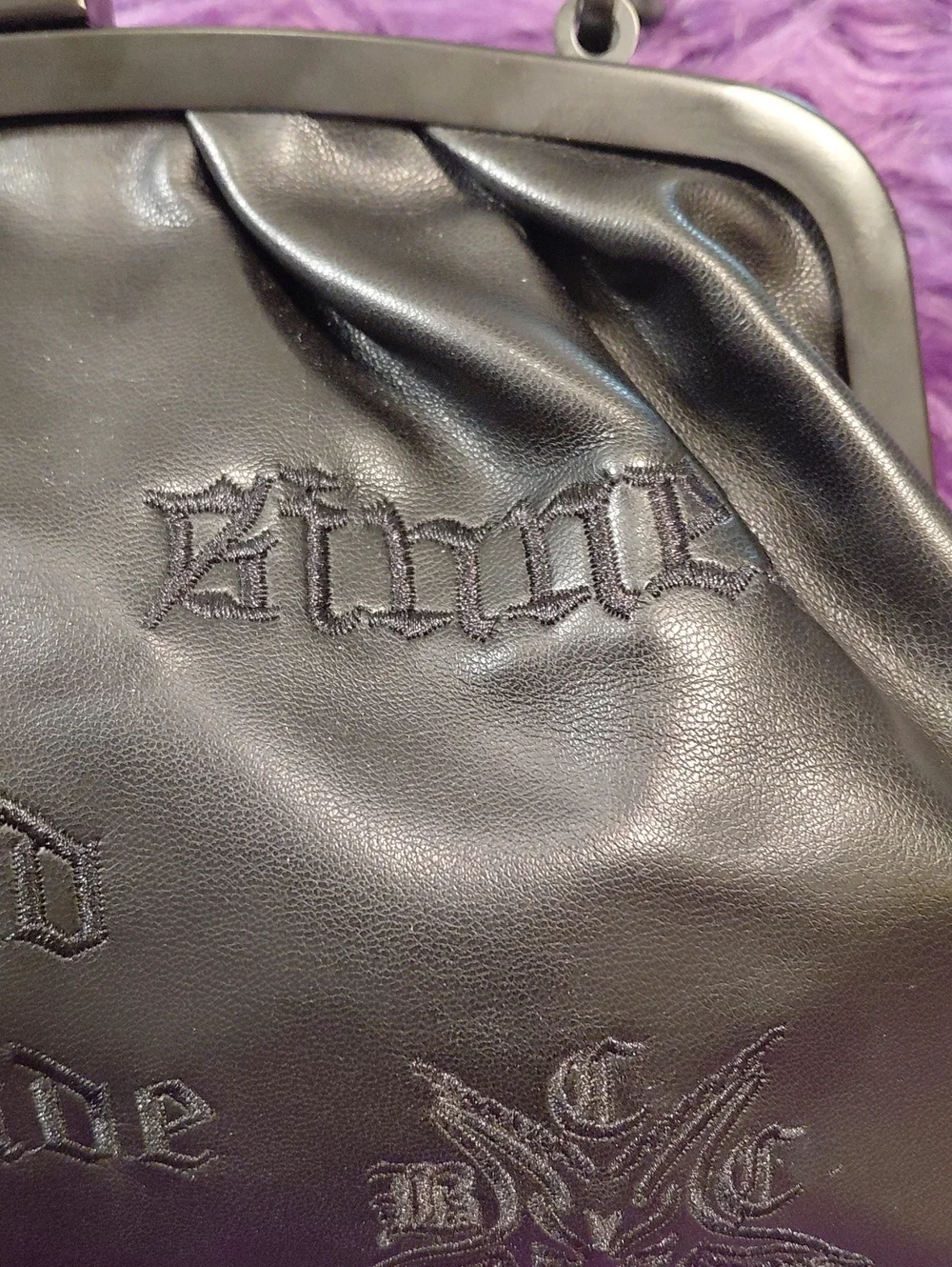 BLACK CRAFT CULT Dark Gothic Black Chain CROSSBODY KISSLOCK